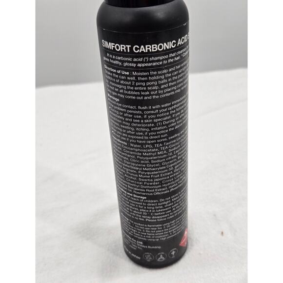SIMFORT Carbonic Acid Shampoo 5.3oz New for Men - Picture 4 of 5